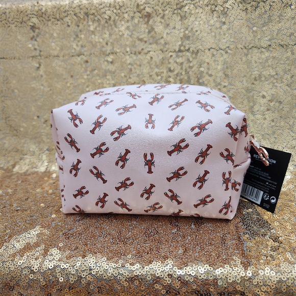 Makeup Revolution Friends Pink Lobster Print Cosmetic Bag - Picture 2 of 7